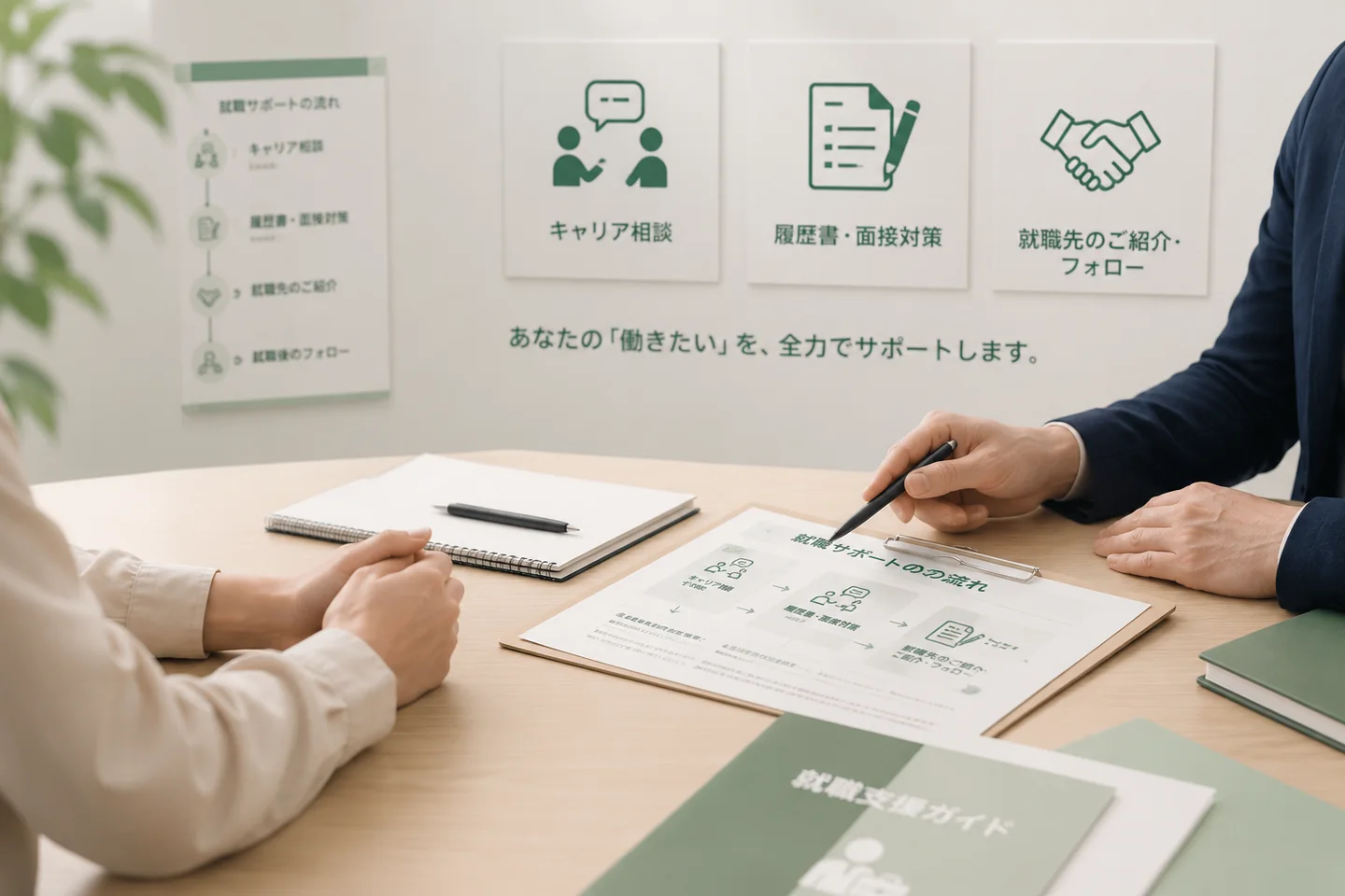 就職相談と面談のイメージ